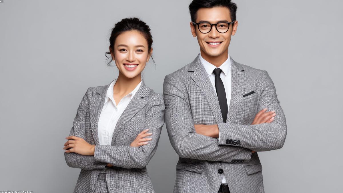 Deux jeunes professionnels en tenue de bureau